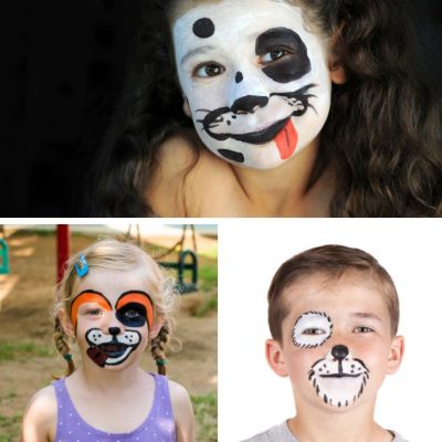 Adorable Dog Face Painting Ideas