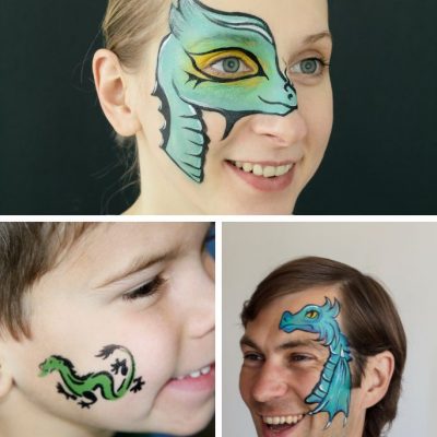 10 Easy Dragon Face Painting Ideas
